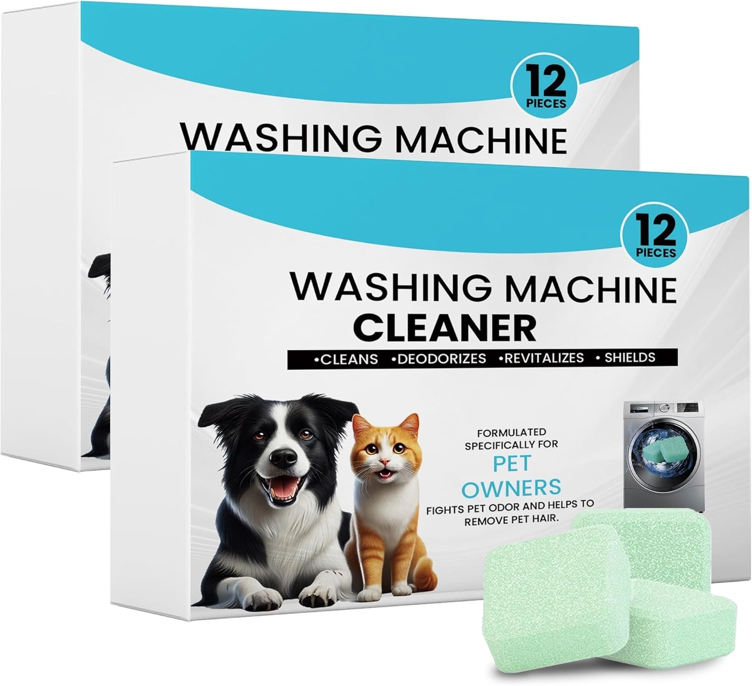 Clean Washing Machine Cleaner Tablets - 24 Pack for a 12 Month Supply.