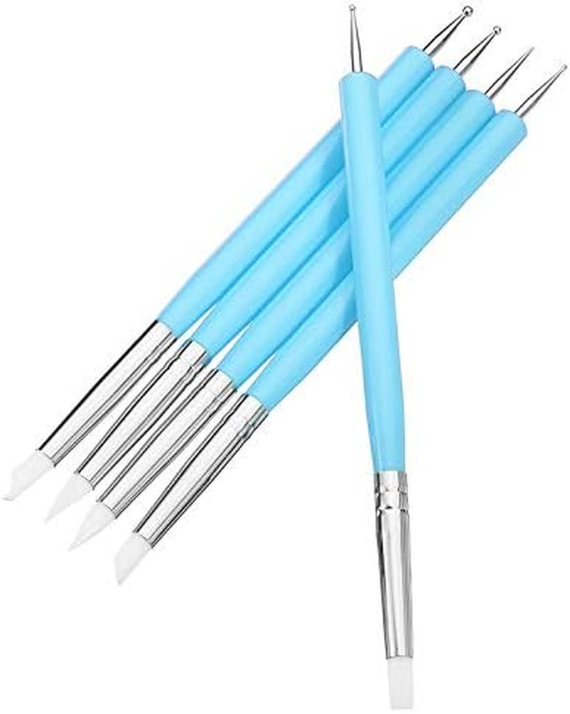 Soft Polymer Clay Tools Set of 5 Head Sculpting Shapers Stainless Steel Tip