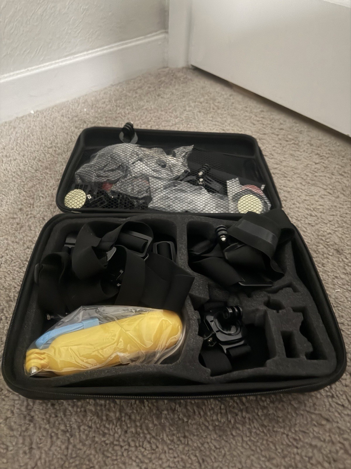 GoPro Camera Accessory Bundle Black with Mounts, Strap, and Carrying Case