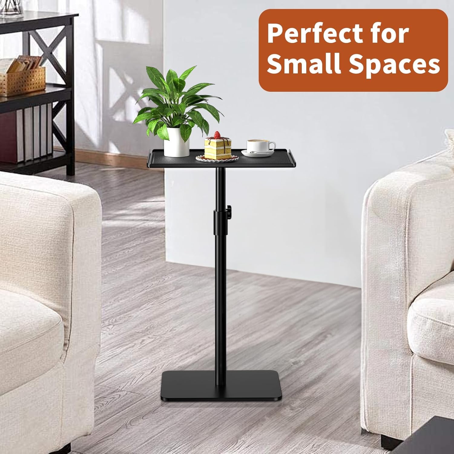 Metal End Table Height Adjustable Side Tables Living Room Small Side Table Small