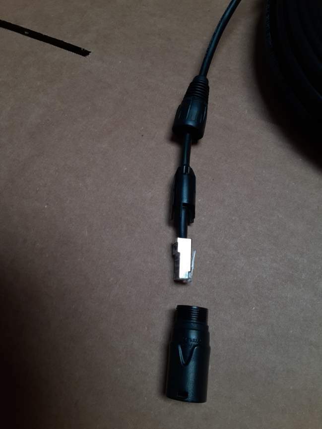 2 Channel CAT5e Snake Tactical Shielded w/Neutrik Ethercon Digital Audio 6FT