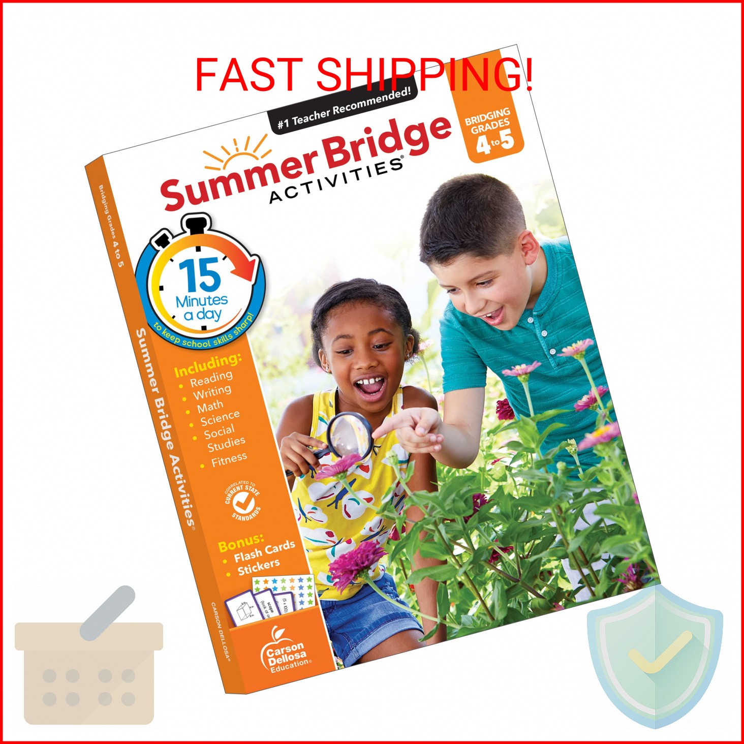 Summer Bridge Activities 4th to 5th Grade Workbooks All Subjects, Math, Language