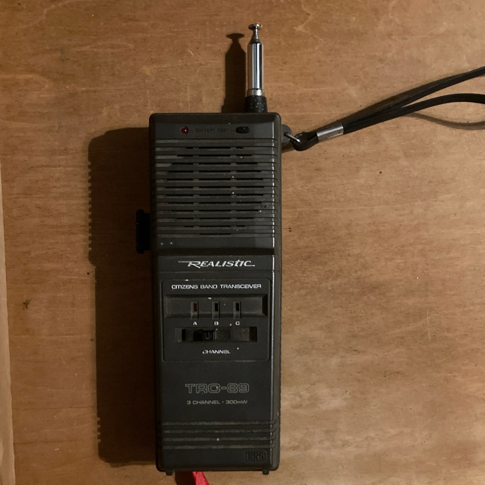 Realistic TRC-89 3 Channel Citizens Band Portable Radio, Black, 300mW