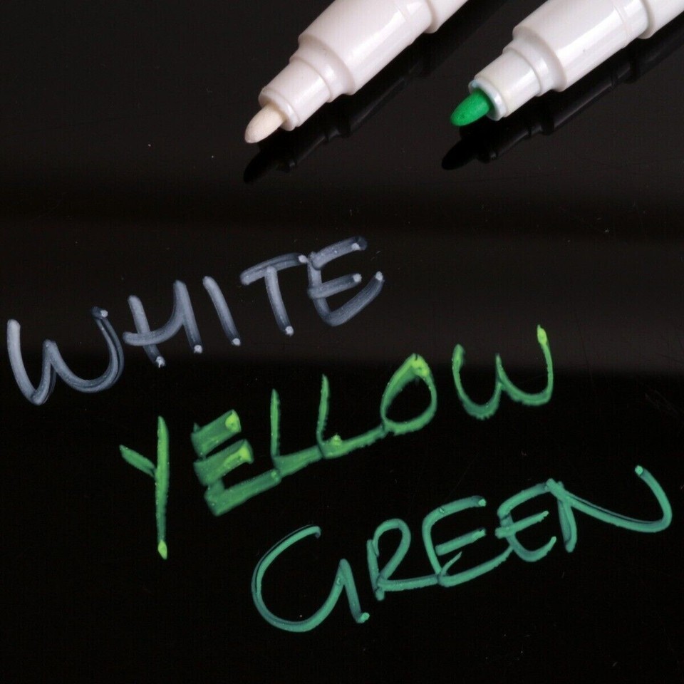 U.Chalk It - Liquid Chalk Pens, Assorted Colours, Double-Ended, Blackboard Glass