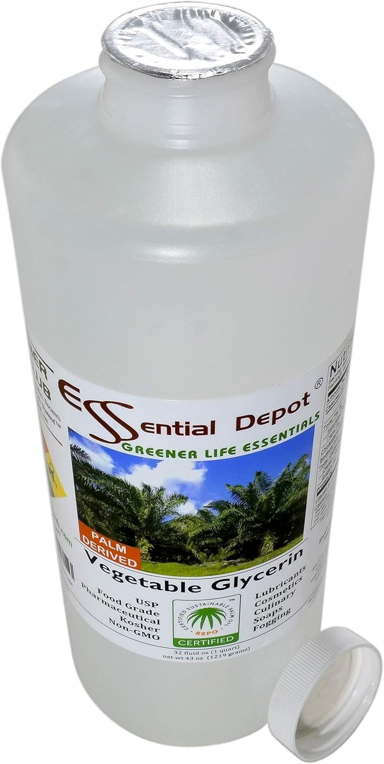 Sustainable Palm-Based Vegetable Oil - 1 Quart Clear Liquid, Kosher Certified