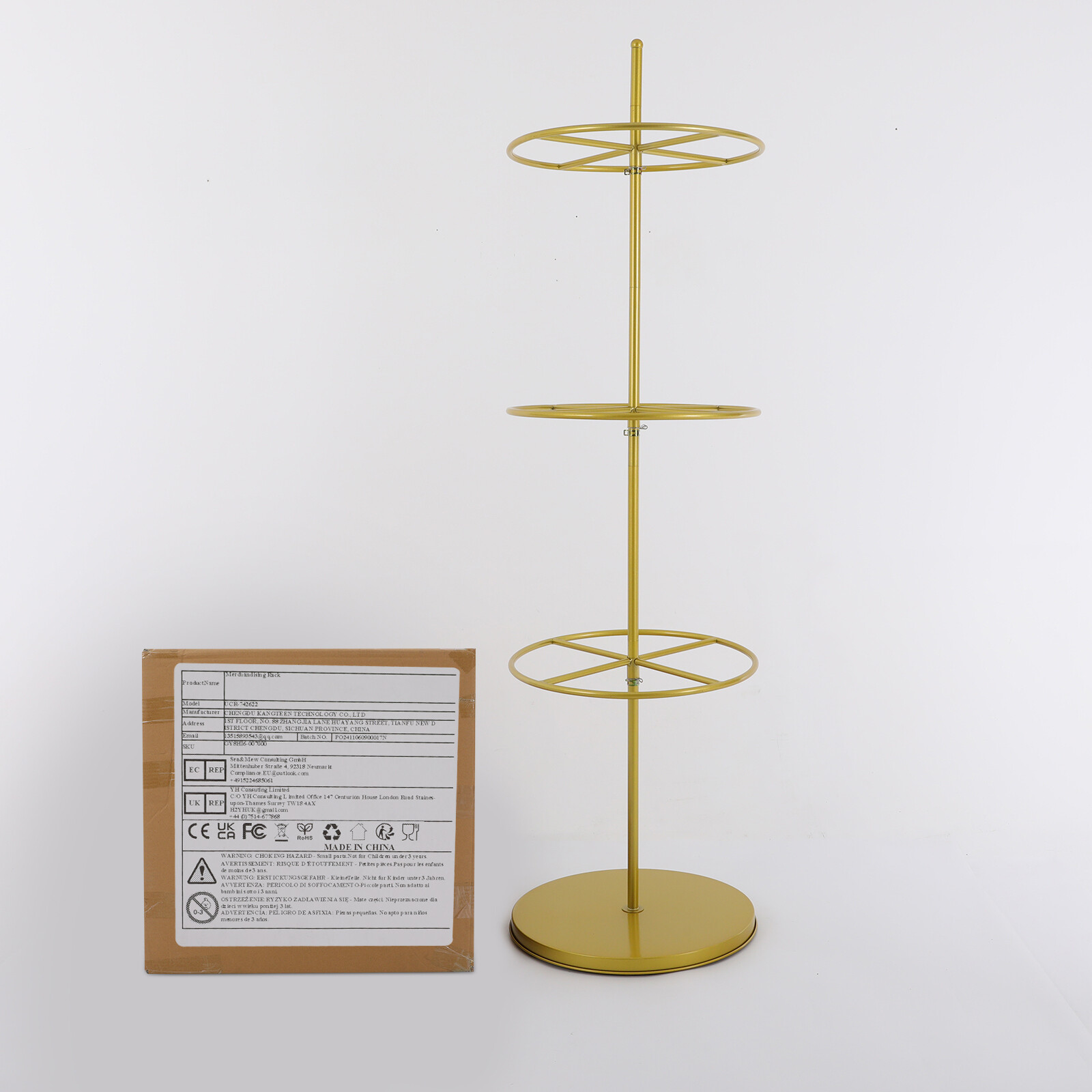 Store Rotatable Retail Round Dispaly Rack for Bra, Shorts, Socks, Underwear NEW