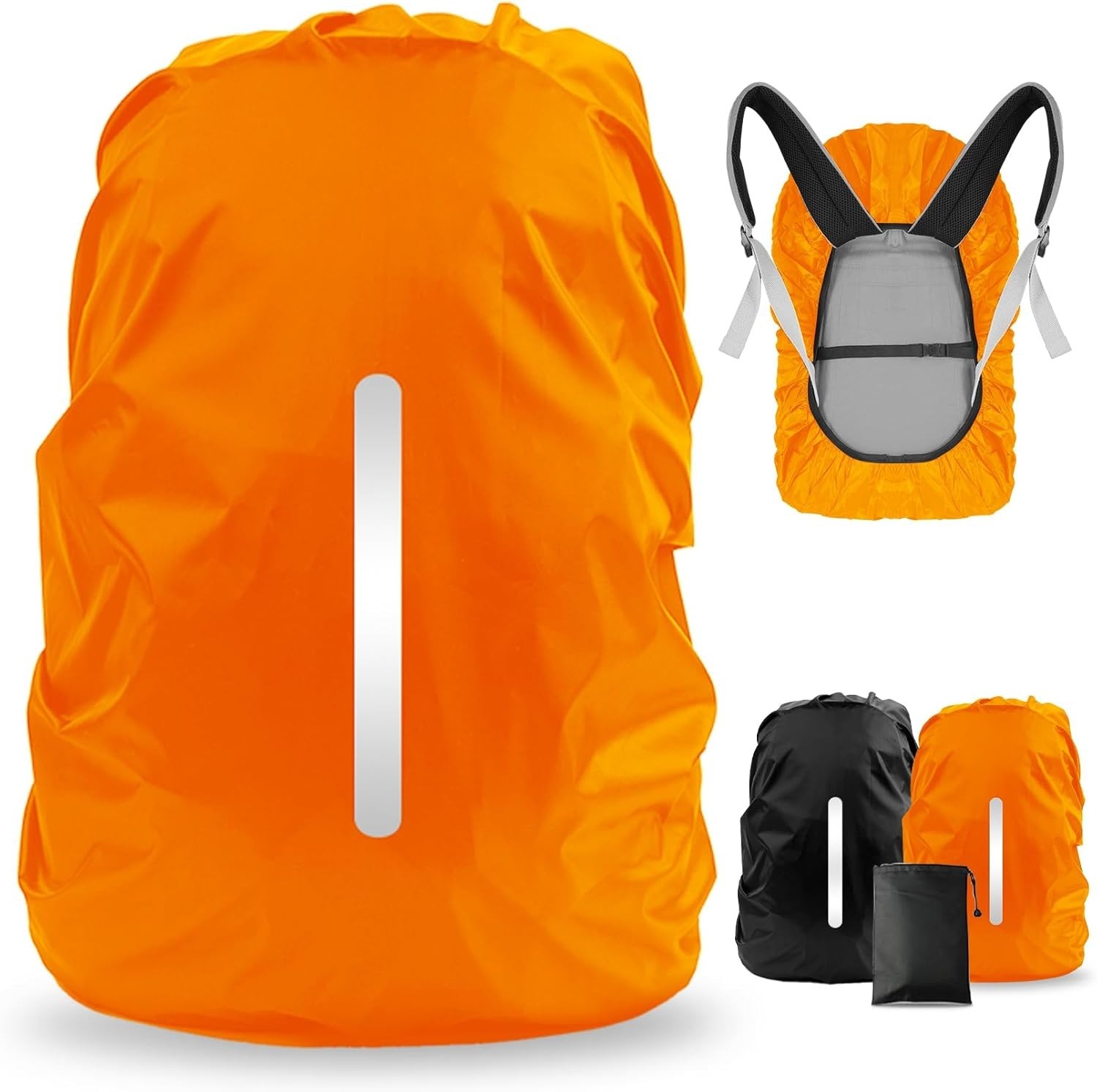 2 Pack Waterproof Rain Cover for M (For 30L-40L backpack )