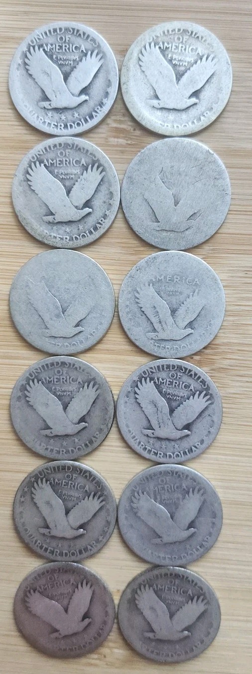 standing liberty silver quarter dollar