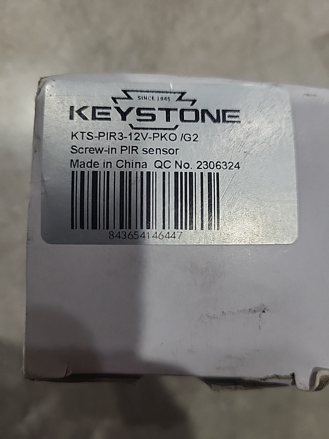 Keystone LED Occupancy/Daylight Sensor KTS-PIR3-12V-PKO/G2