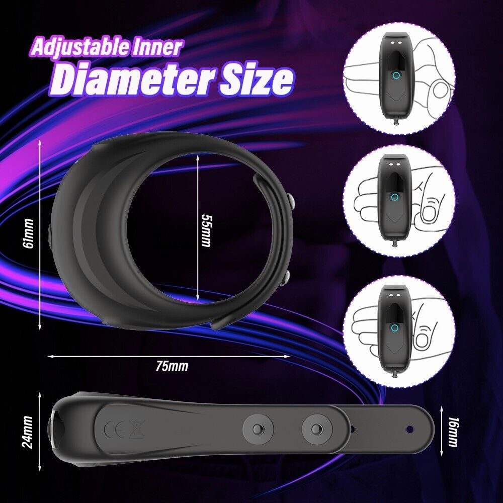 Rechargeable 10 Speed Electric Ring Penis Enhancer Delay Time for Male Couples