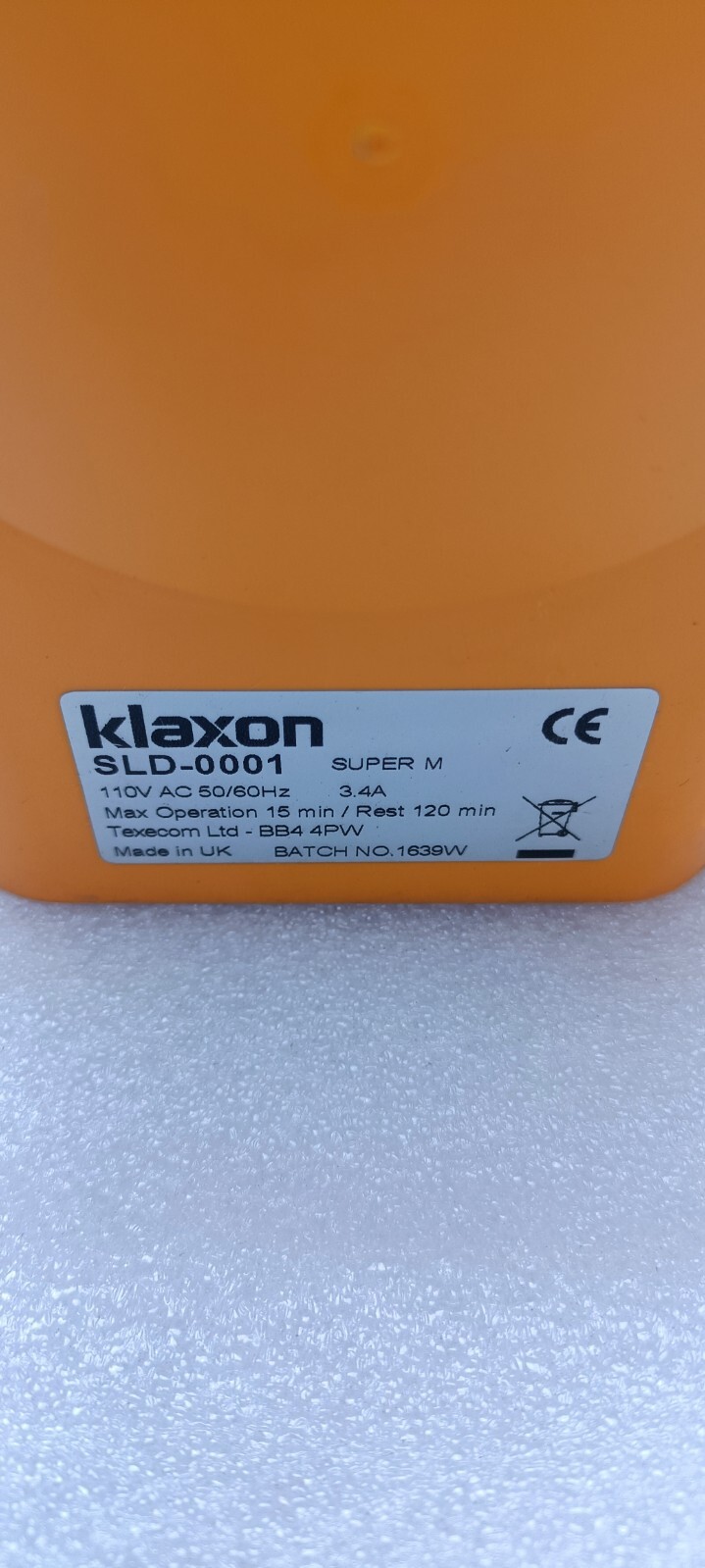 SLD-0001 KLAXON SIREN 110V