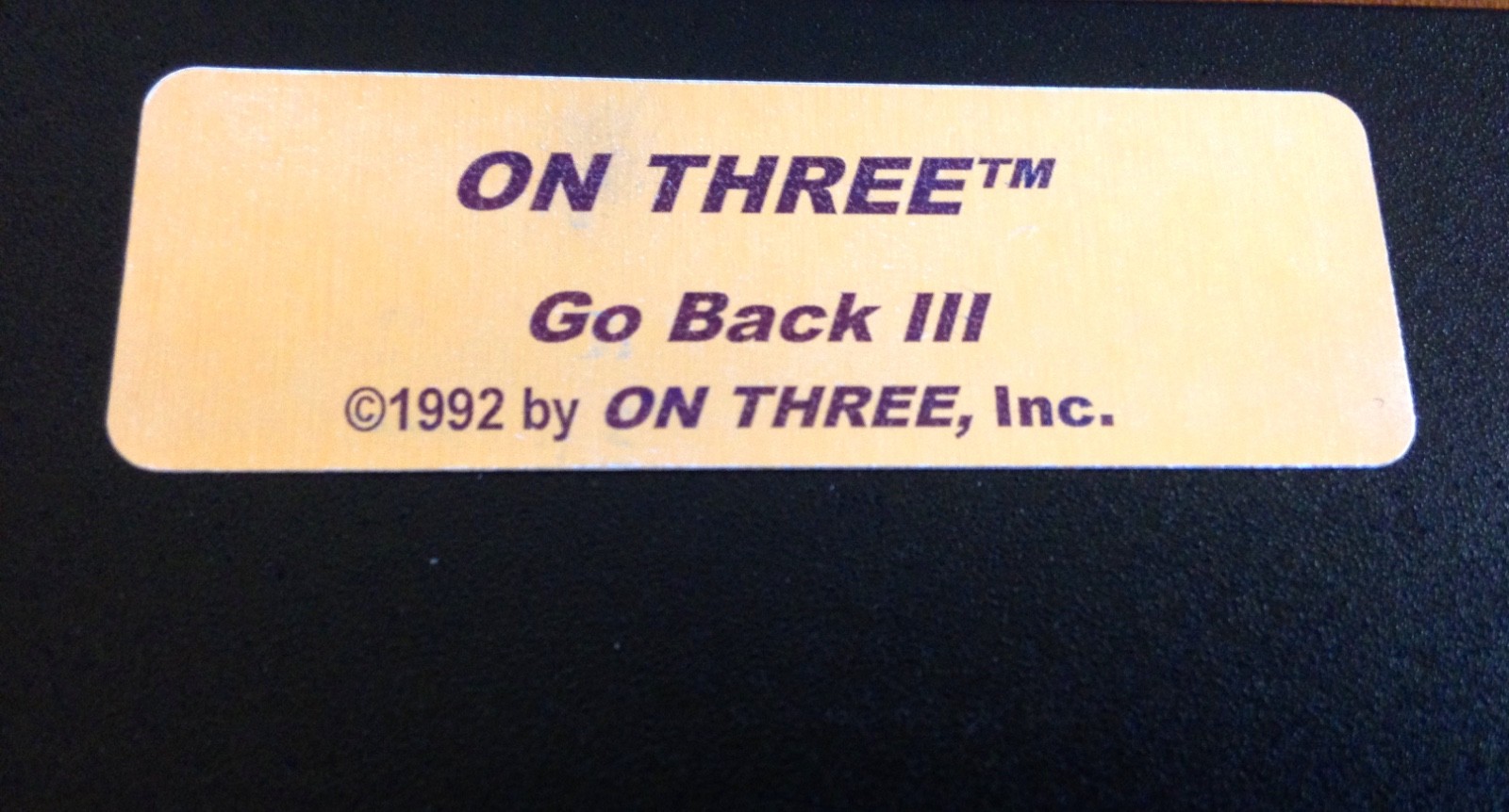 On Three / Go Back III / Apple III Home Computers