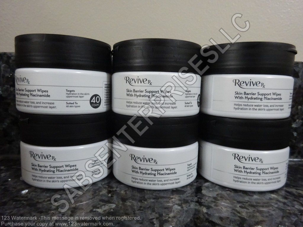 240 Revive Rx Skin Barrier Support Wipes with Niacinamide (6 jars of 40) NEW
