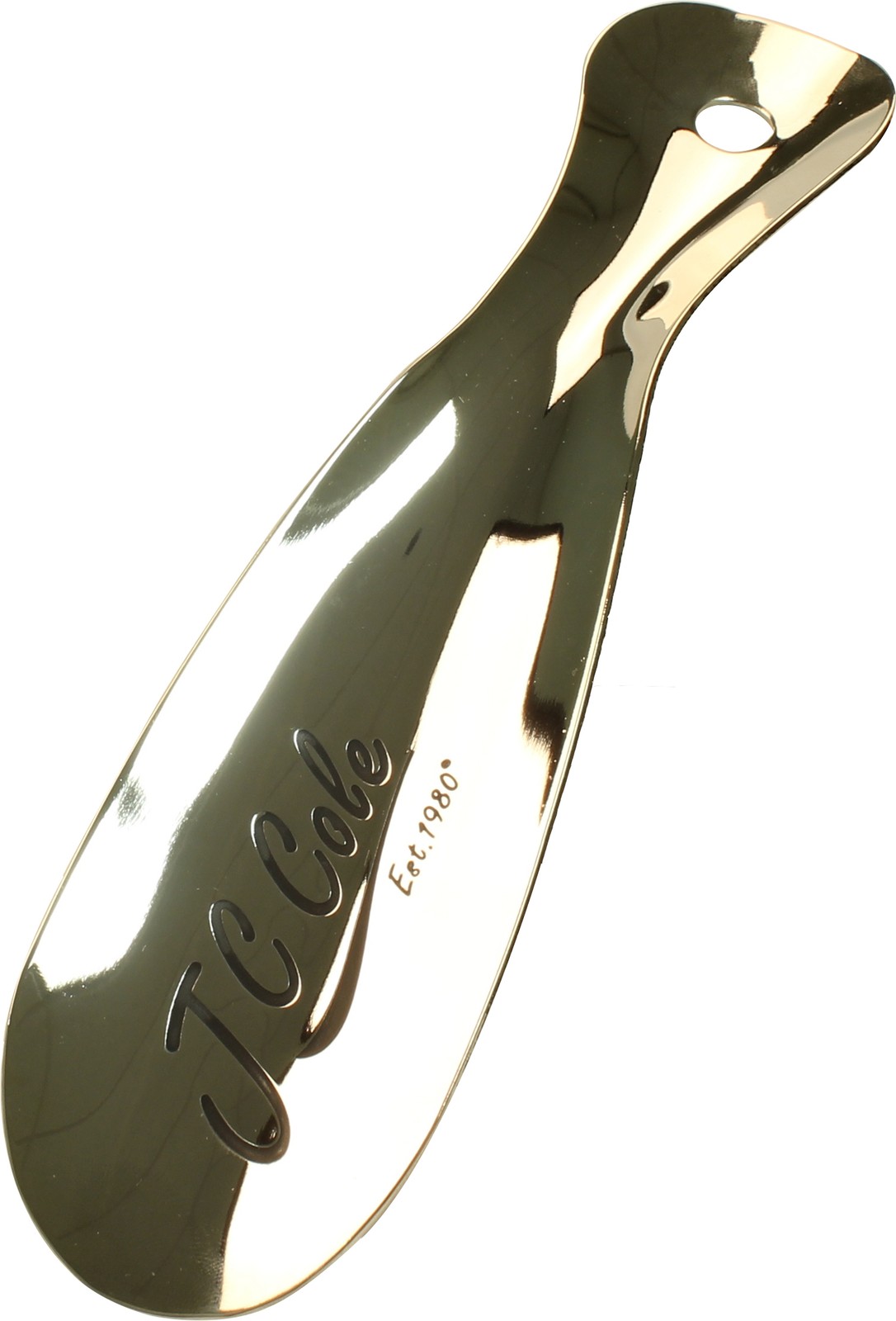 Metal Shoe Horn 8 in - Made in the USA - Polished Silver JC Cole