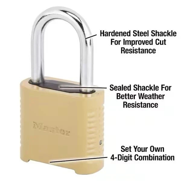 MasterLock 875DLH Set Your Own Combination Padlock 2" Shackle Combi Pad Lock