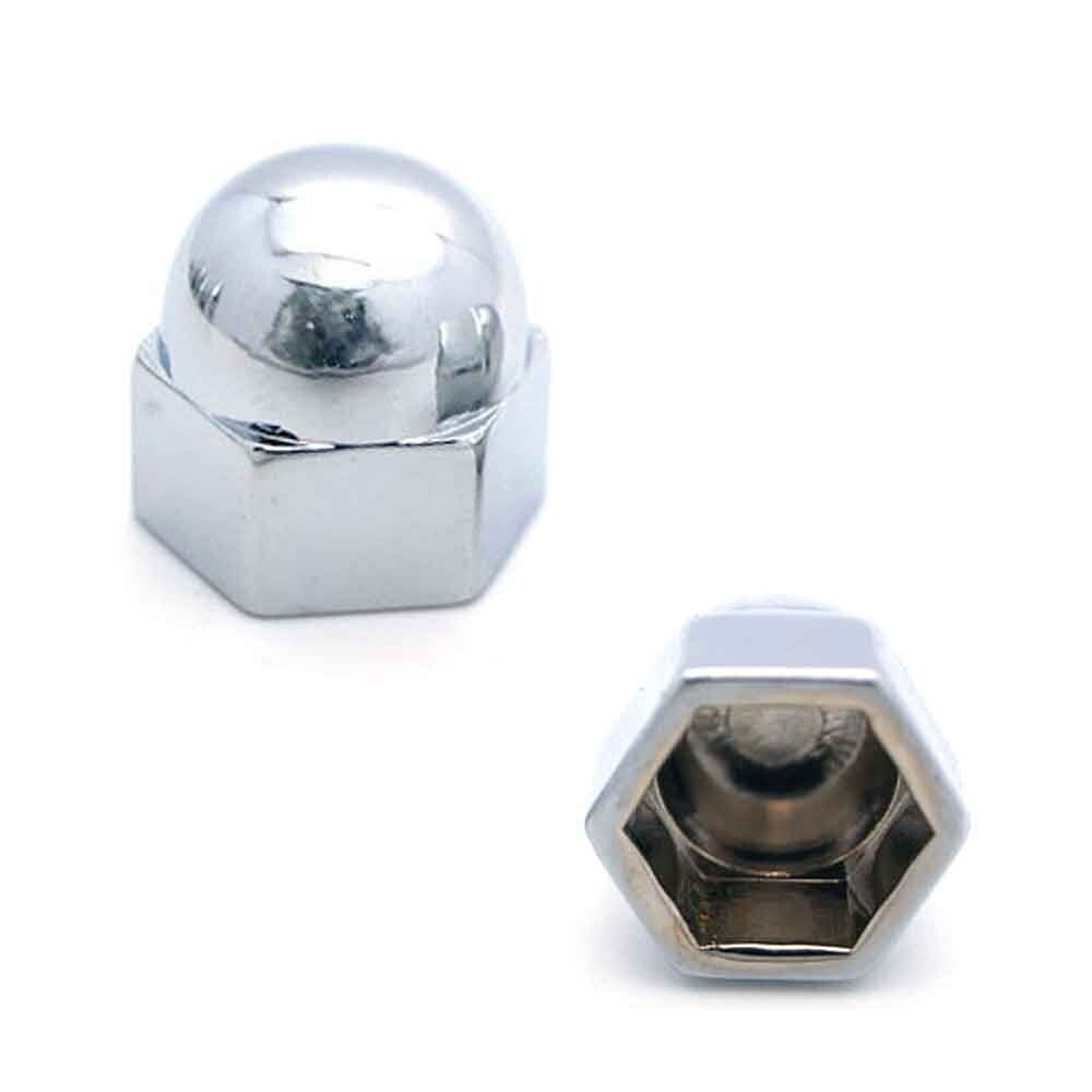 15 Pack Chrome Metal Hex Nut Bolt Press On Covers Car & Truck Motorcycle - 1/2"
