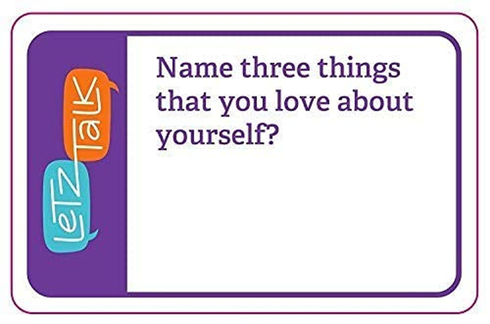 Letz Talk Conversation Cards for Teens - Communication Topics, Conversation S...