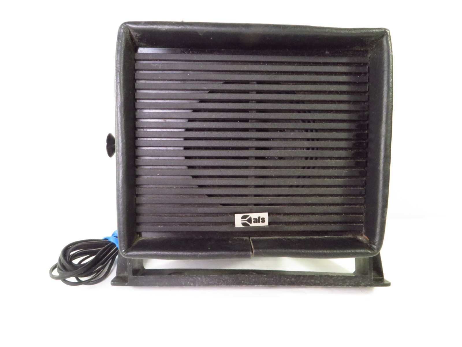 Vintage 70s AFS Kriket Mobile CB Radio Speaker Black Buckskin w/Bracket