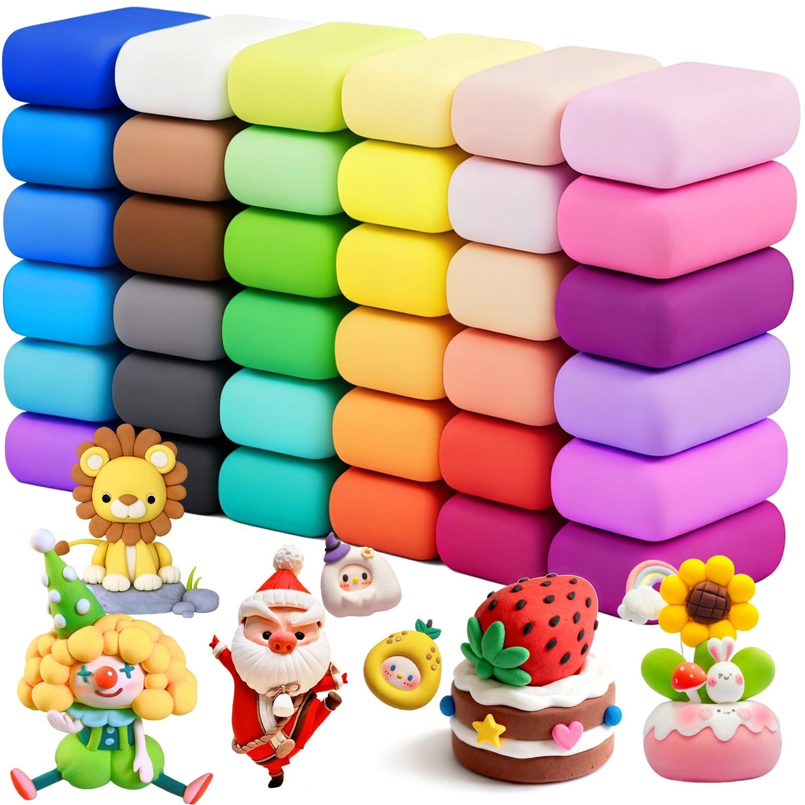 Air Dry Clay 36 Colors,Magic Clay Modeling Clay,DIY Molding Magic Clay