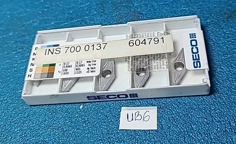 SECO   VBMT160408-MF2    VBMT332-MF2    TP2501        INSERTS        5 PCS