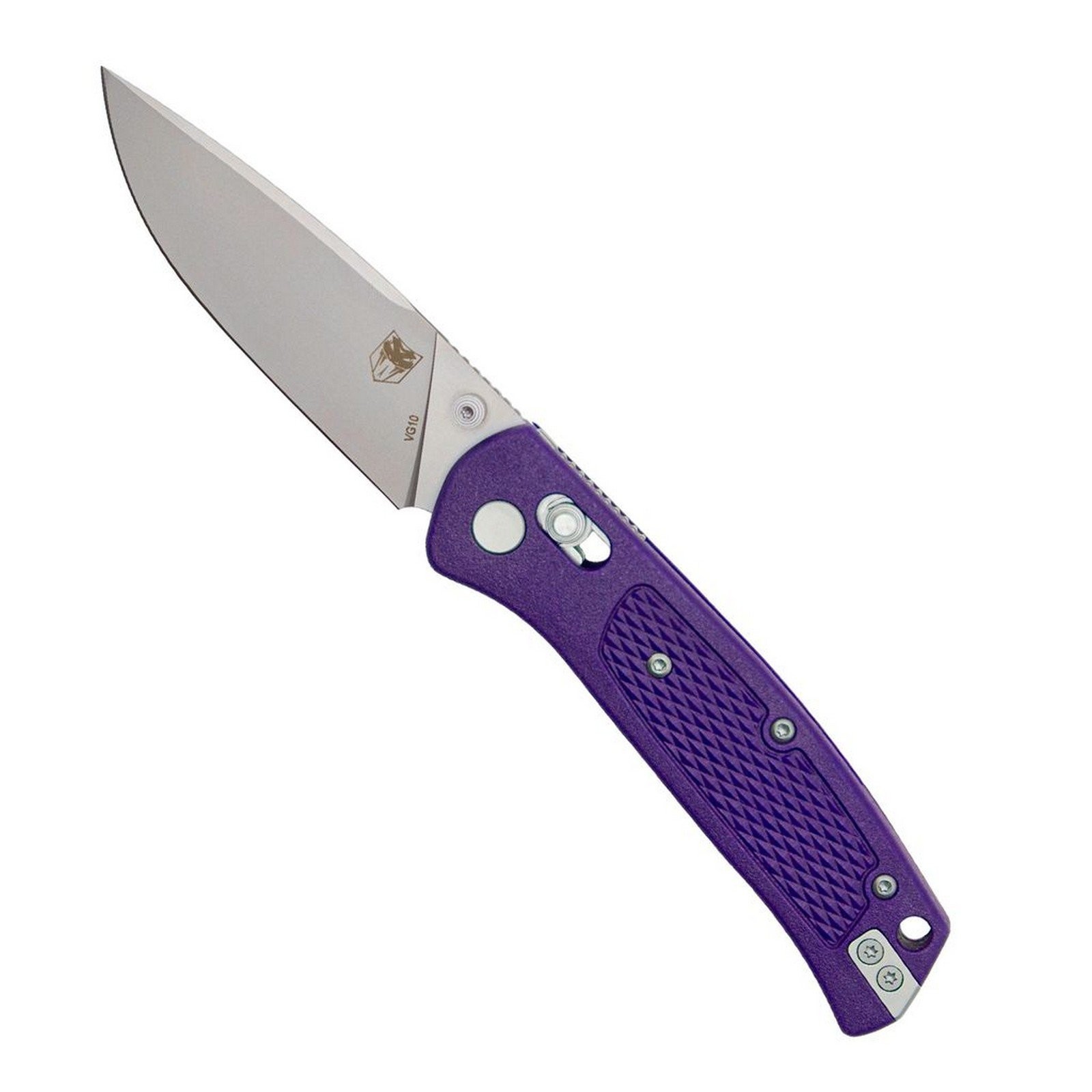Cobratec EDC Scout Bar Lock Folding Knife Stainless Blade Purple Grivory Handle