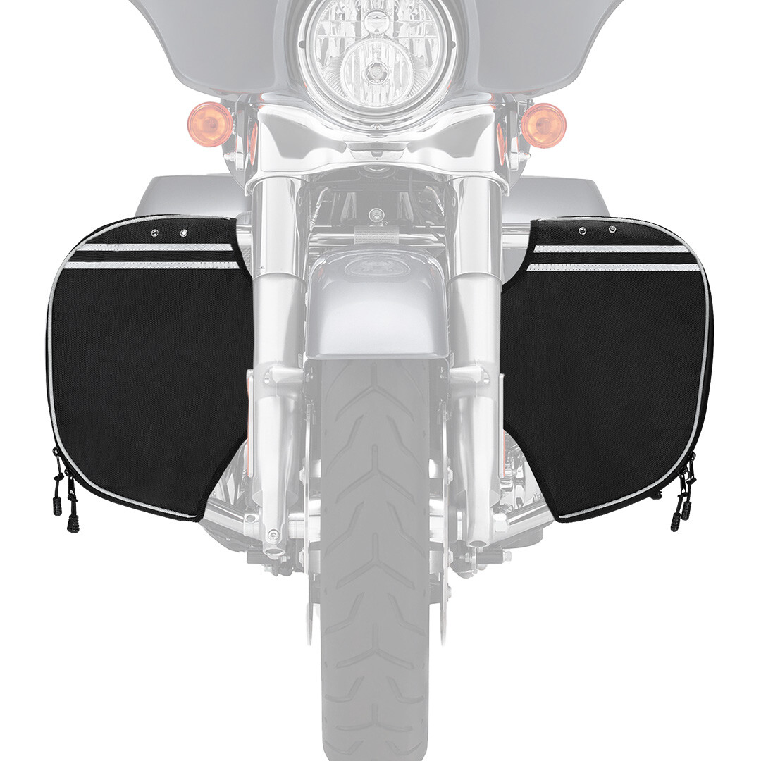 Soft Lowers Chaps Leg Warmer Bag For Touring Electra Road King Glide 1980-2023