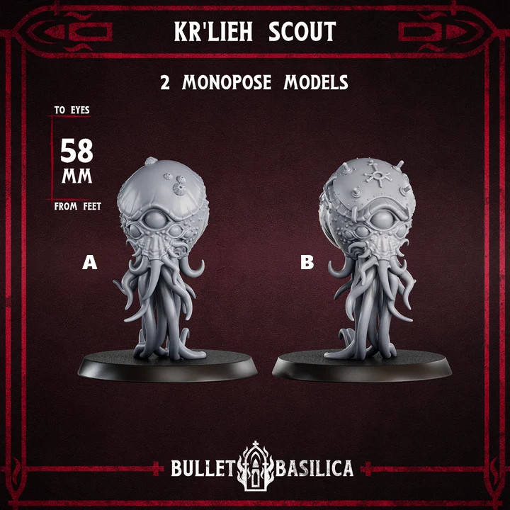 Kr'lieh Scout - 28mm Heroic Disciple of Tet'o - Resin Tabletop Miniature