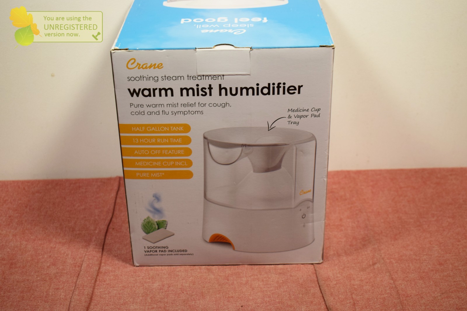 Crane Warm Mist Humidifier with Soothing Steam Treatment