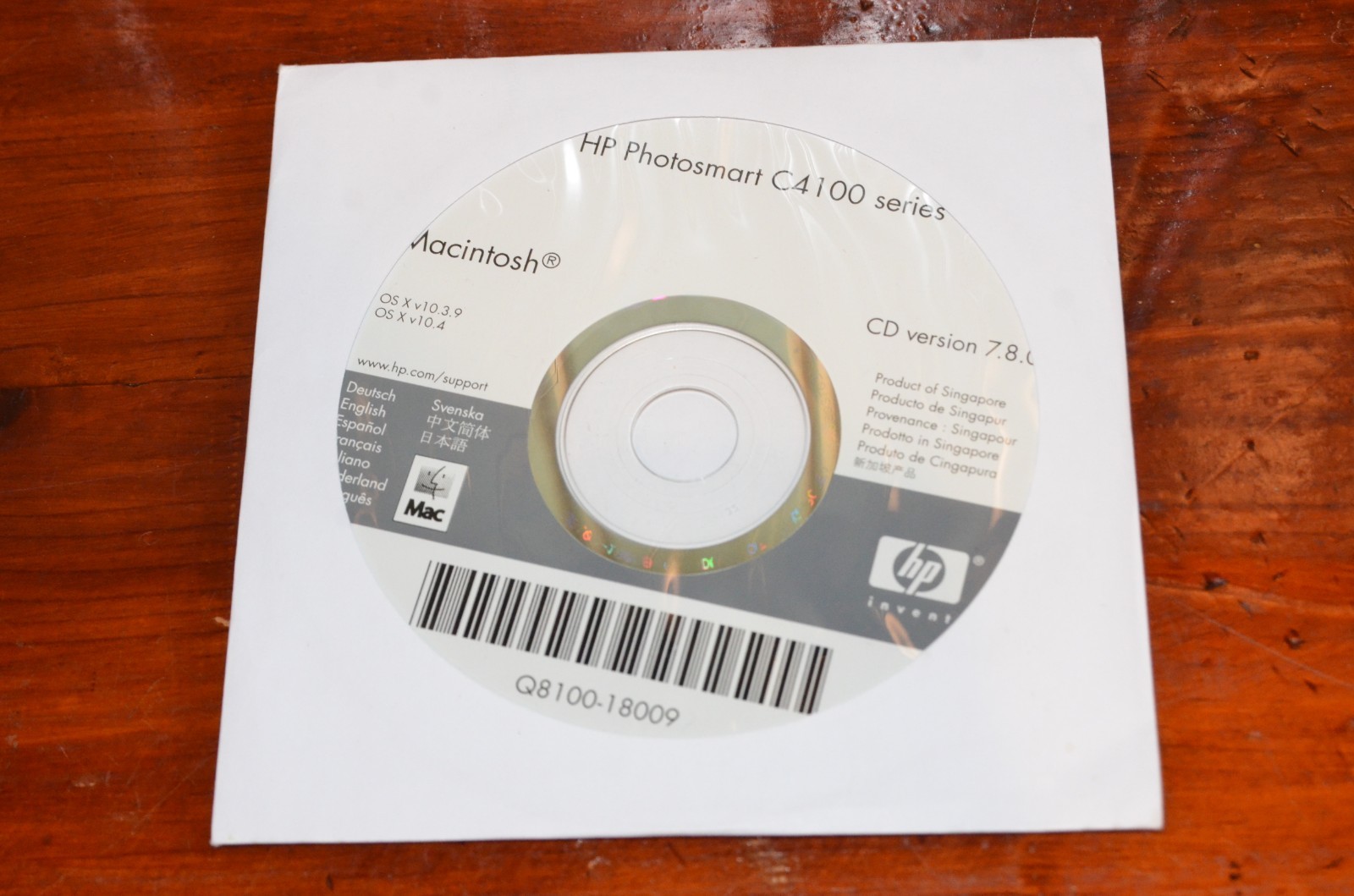 HP Photosmart C4100 Series Drivers / Utilities CD for Mac Macintosh