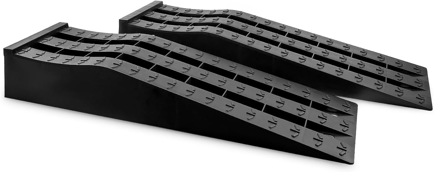 Oil Change Low-Bumper Vehicles Ramps for Low-Profile Car RV Corvette/ Challenger