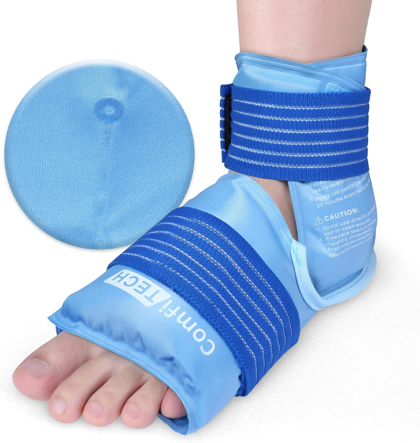 Ankle Ice Pack Wrap Reusable Heel Cold Sleeve