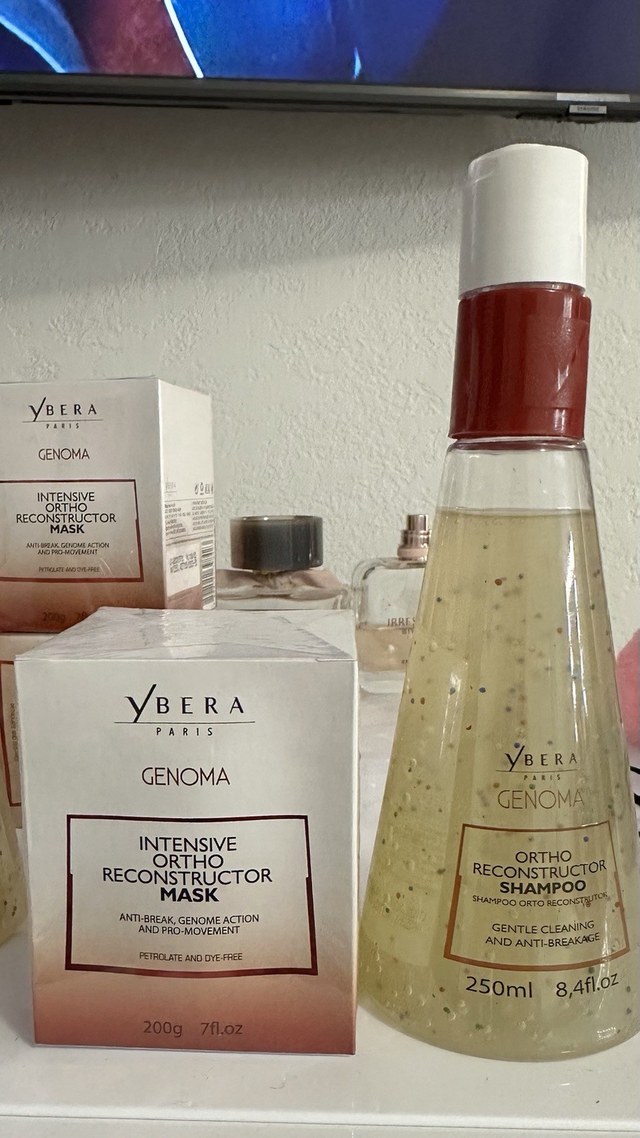 Ybera Paris Genoma Anti-Break Shampoo 250ml & Mask 200g Dye-Free Set