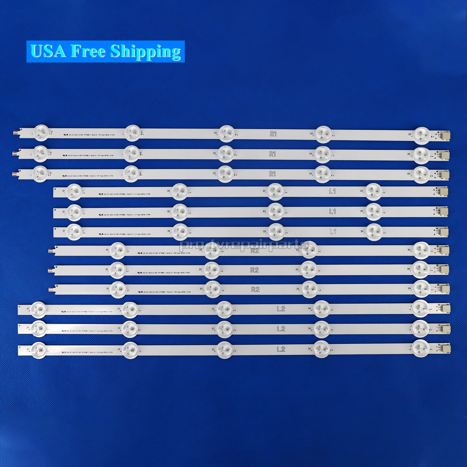Complete LED Backlight Strips for VIZIO E470I-A0 E4701-A0 E470I-AO E470-A0
