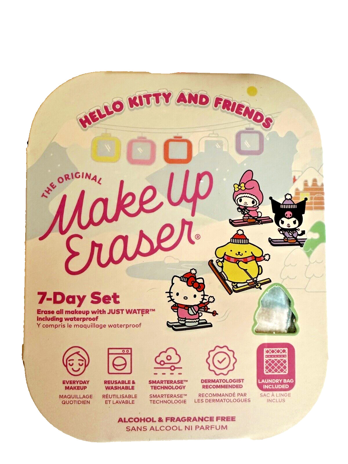The Original MakeUp Eraser Hello Kitty & Friends SKI Vacation 7 Day Set Sanrio