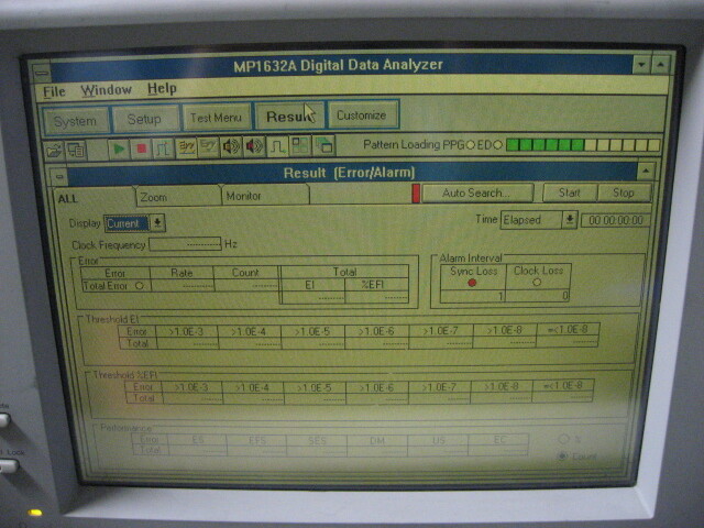 Anritsu MP1632A DATA Analyzer & Pattern generator MU163220 & 3.2GHz Synthesizer