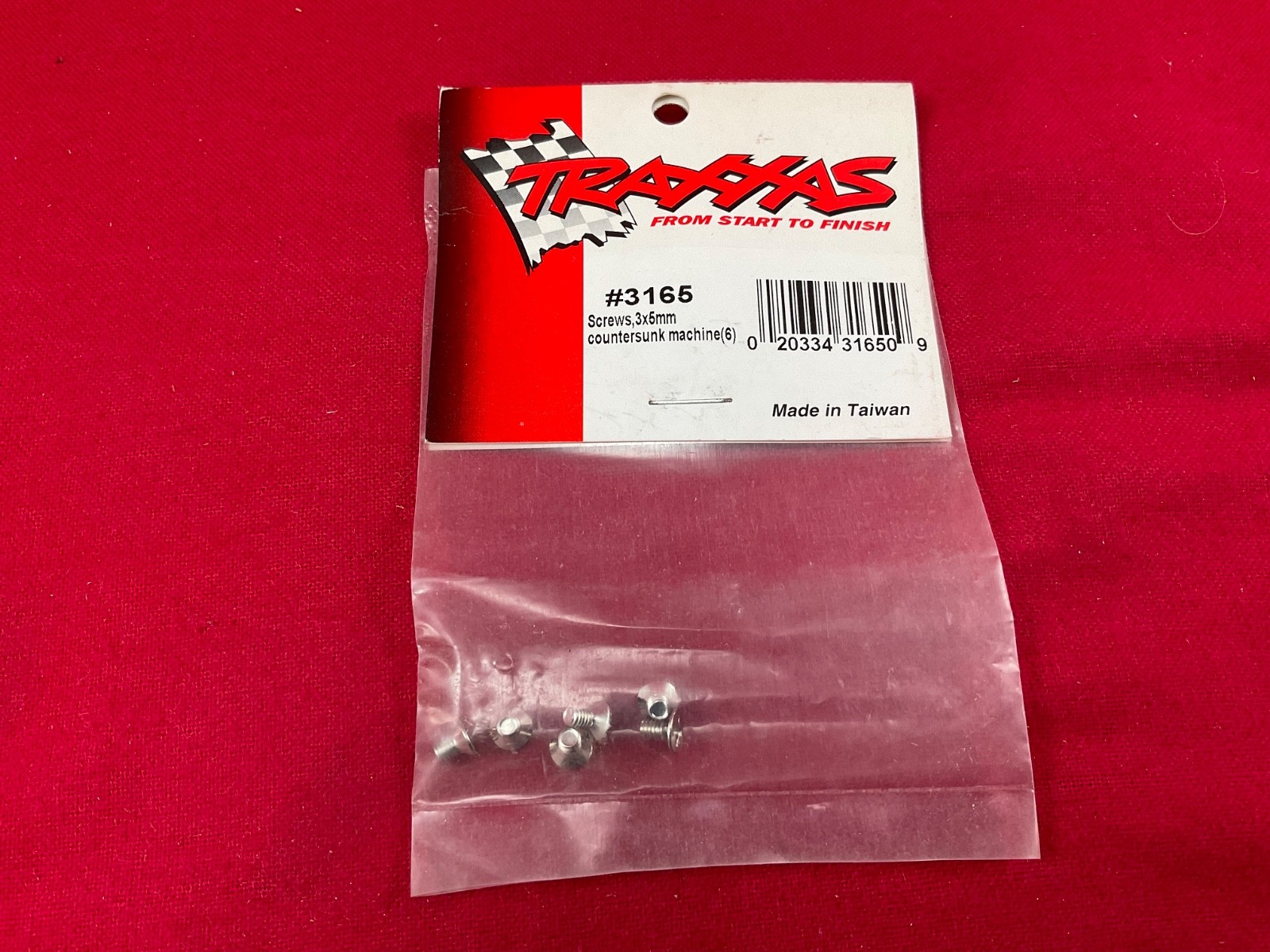 Traxxas 3165 3x5mm  COUNTERSUNK  phillips SCREWS (6) MACHINE tra3165 vintage