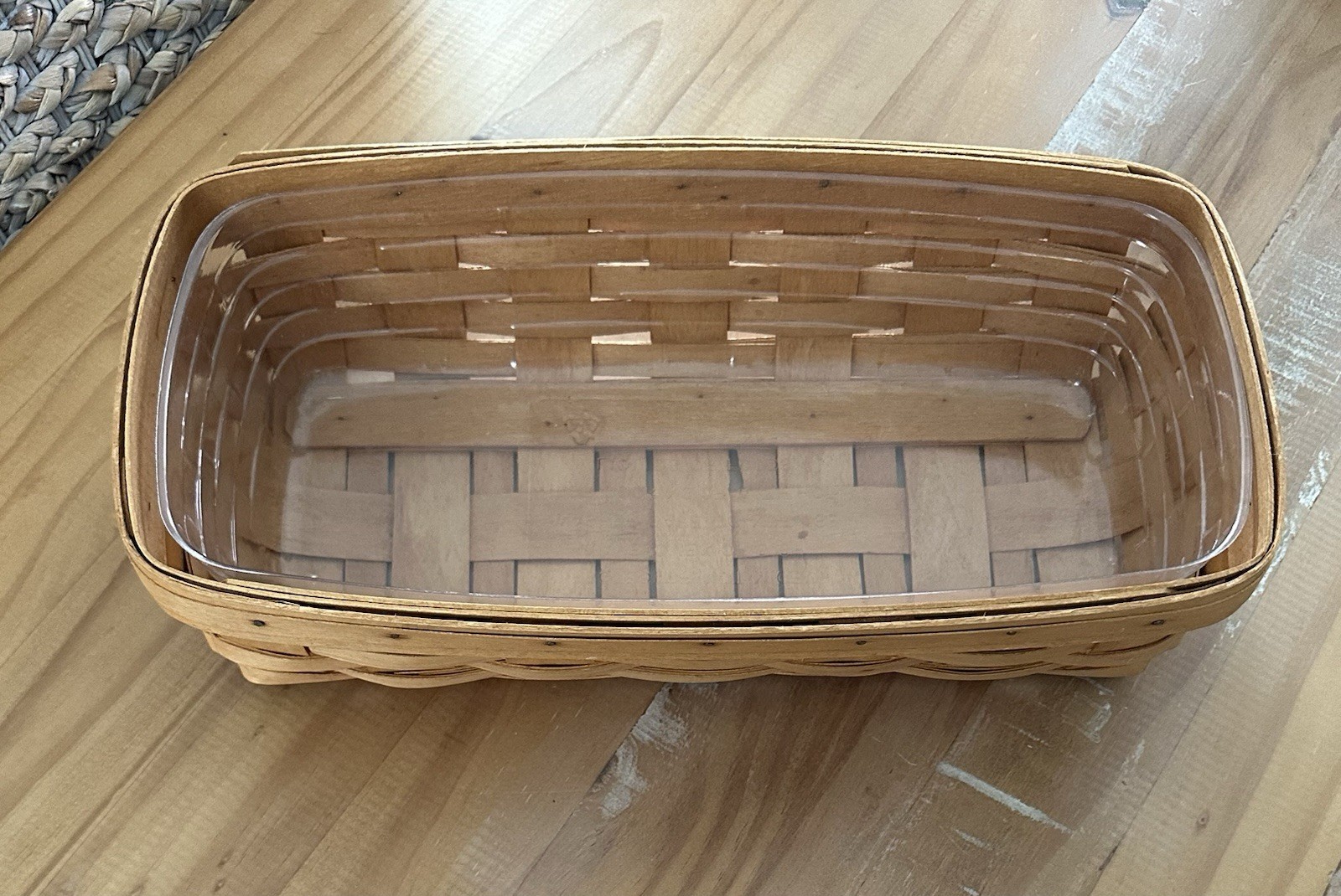 1995 Longaberger Bread Basket with Protector 14.5” X 7.75”