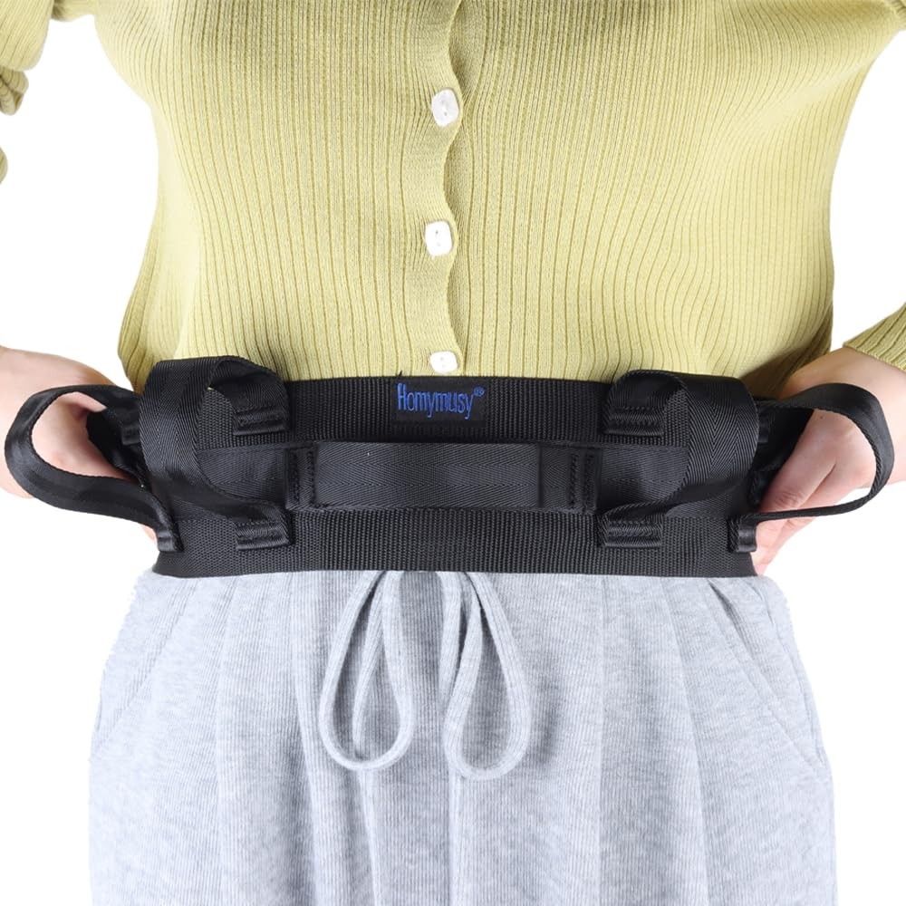 Gait Belt,Lifting Belt w/7 Handles,Transfer Belt for Elderly and Disabled Adjust