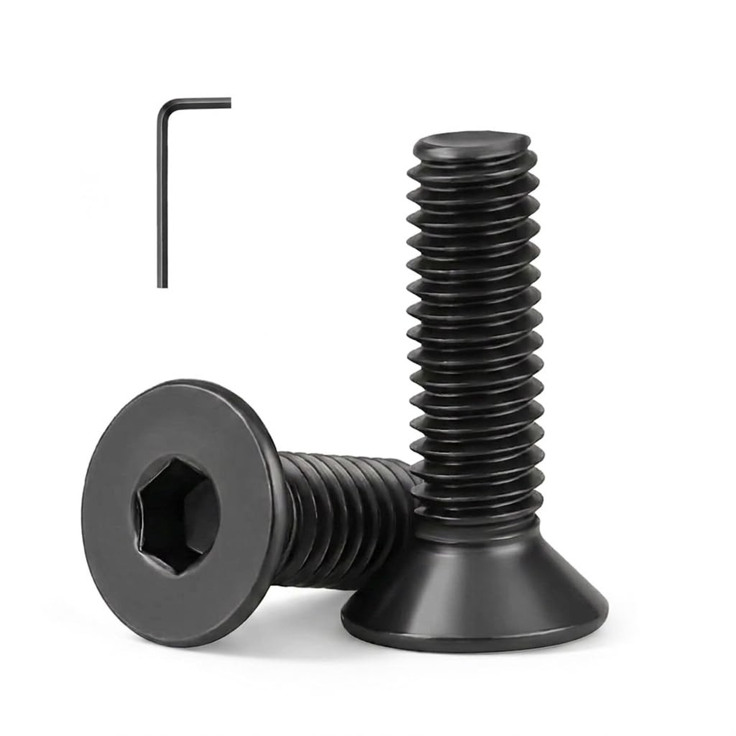 M6 x 30mm (20 Pack) Flat Head Hex Socket Cap Screws Bolts Countersunk Bolts, ...