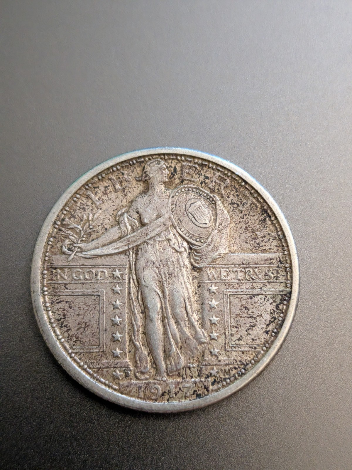 1917-D TYPE 1 Standing Liberty Quarter 25C