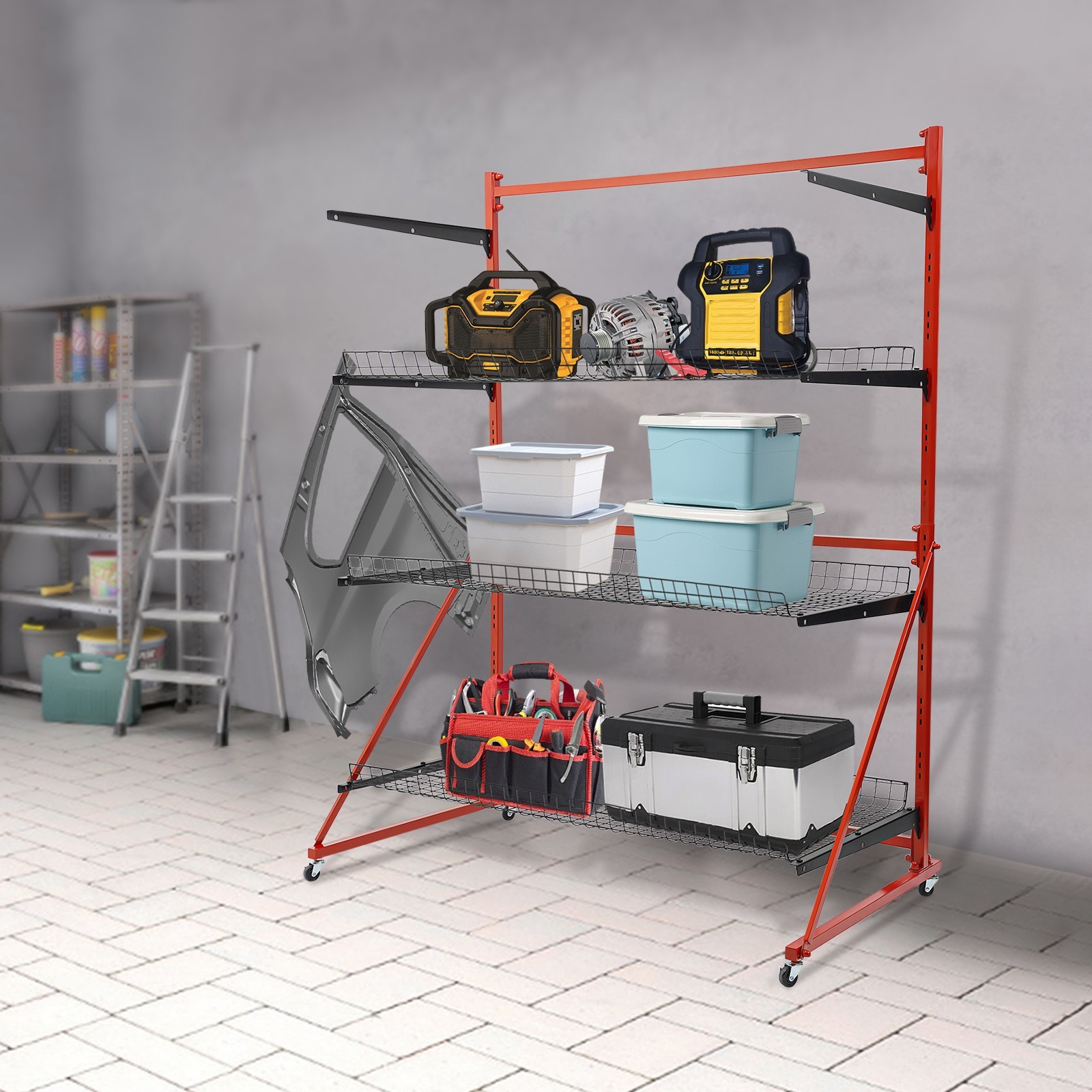 Innovative Parts Carts Automotive Auto Body Shop Parts Carts Tools Storage Rack