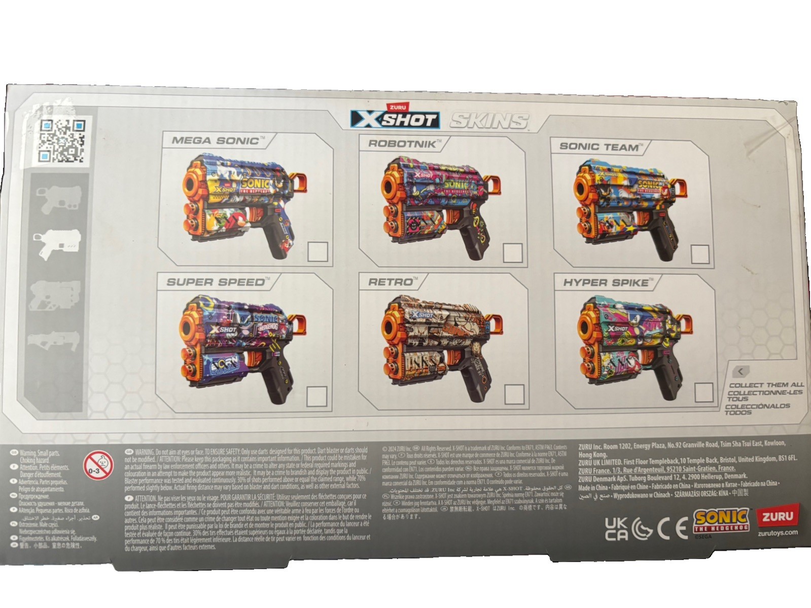 X-Shot Sonic the Hedgehog Dread Dart Blaster Skins