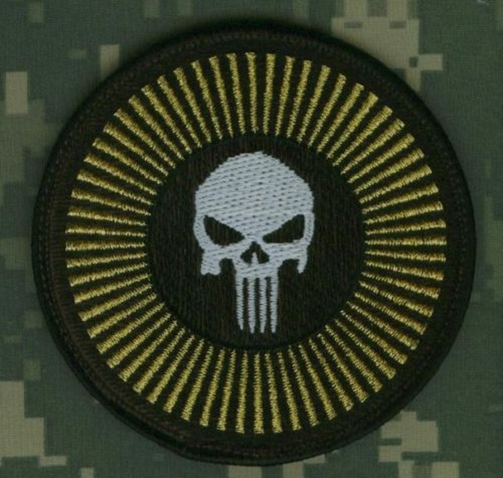 DAESH WHACKER JSOC GREEN BERETS SAS JTF2 KSK SP OPS velkrö SSI: Terminator SKULL