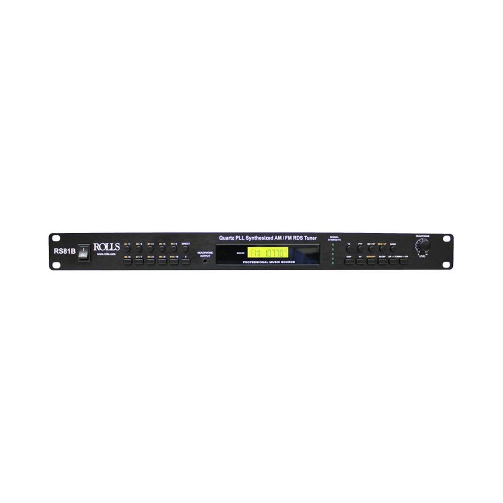 ROLLS Quartz PLL Synthesized AM/FM Tuner, Black, 19” x 1.75” x 7R