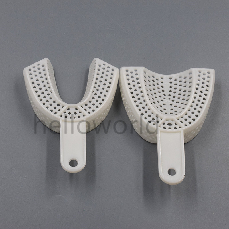 6 Pieces Dental Disposable Plastic Impression Trays L&M&S Upper & Lower Quadrant