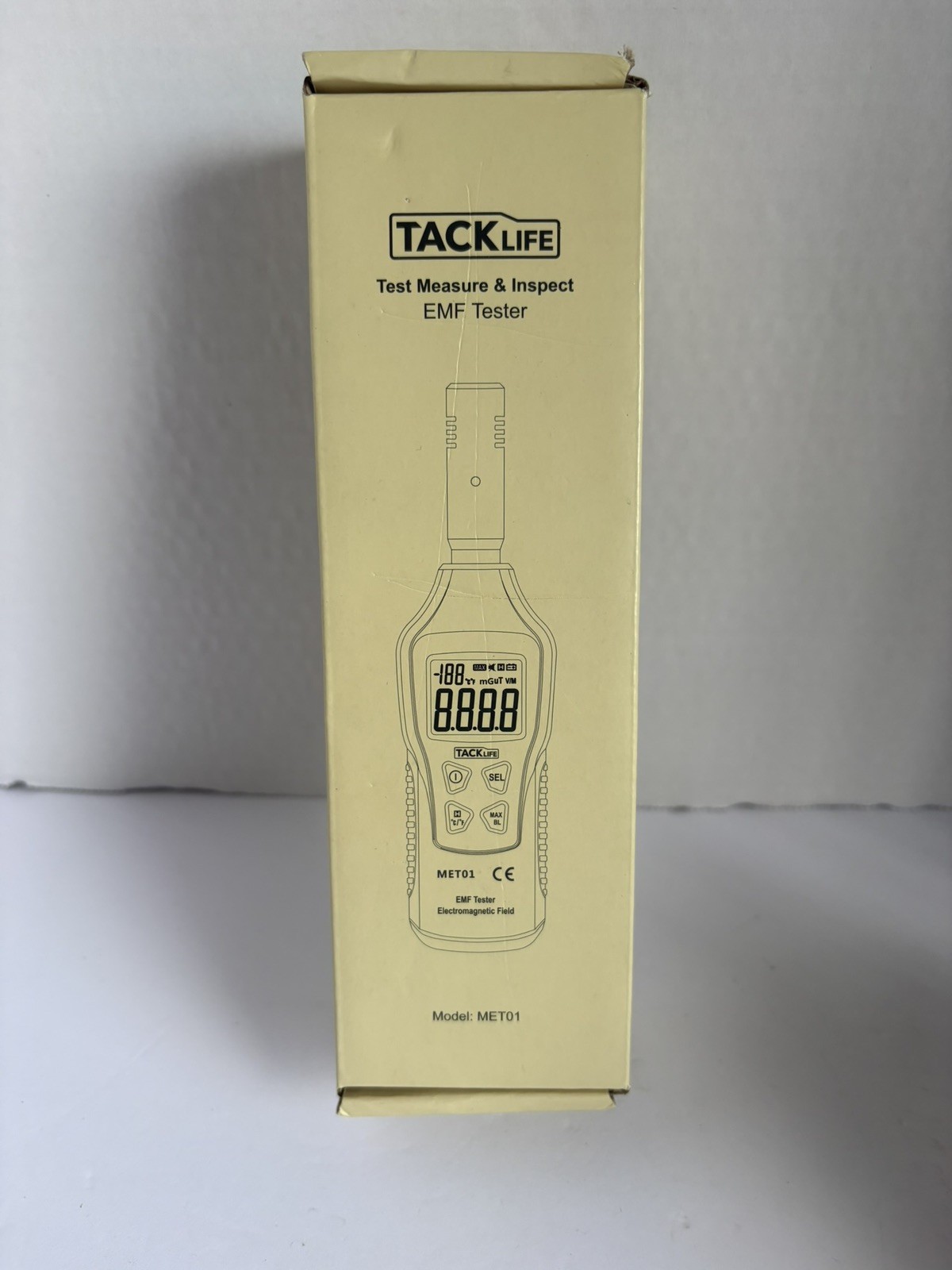 Tack Life MET01 EMF Electromagnetic Field Tester - New Open box