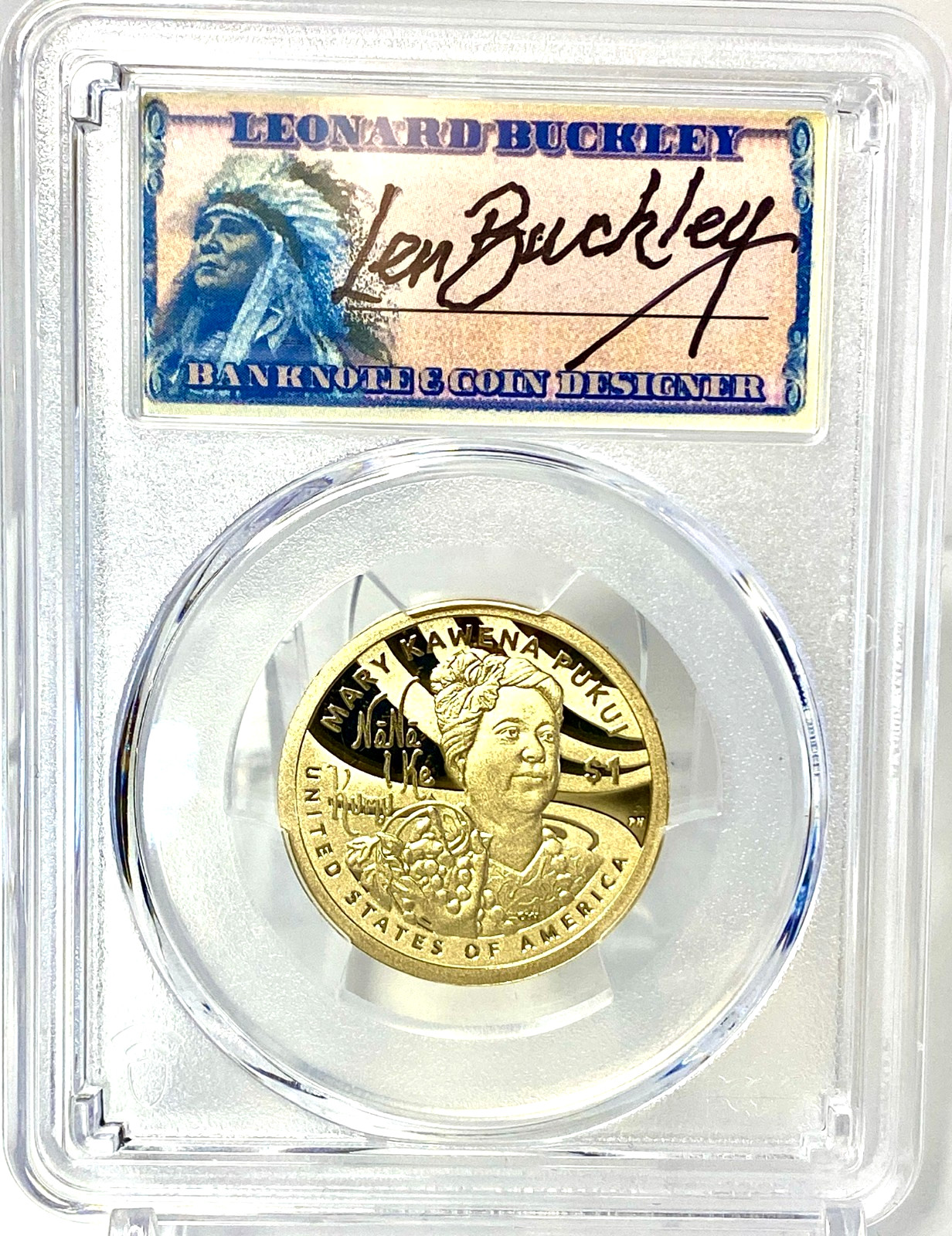 2025- S $1 Sacagawea Dollar PCGS PR70DCAM First Strike Leonard Buckley Native
