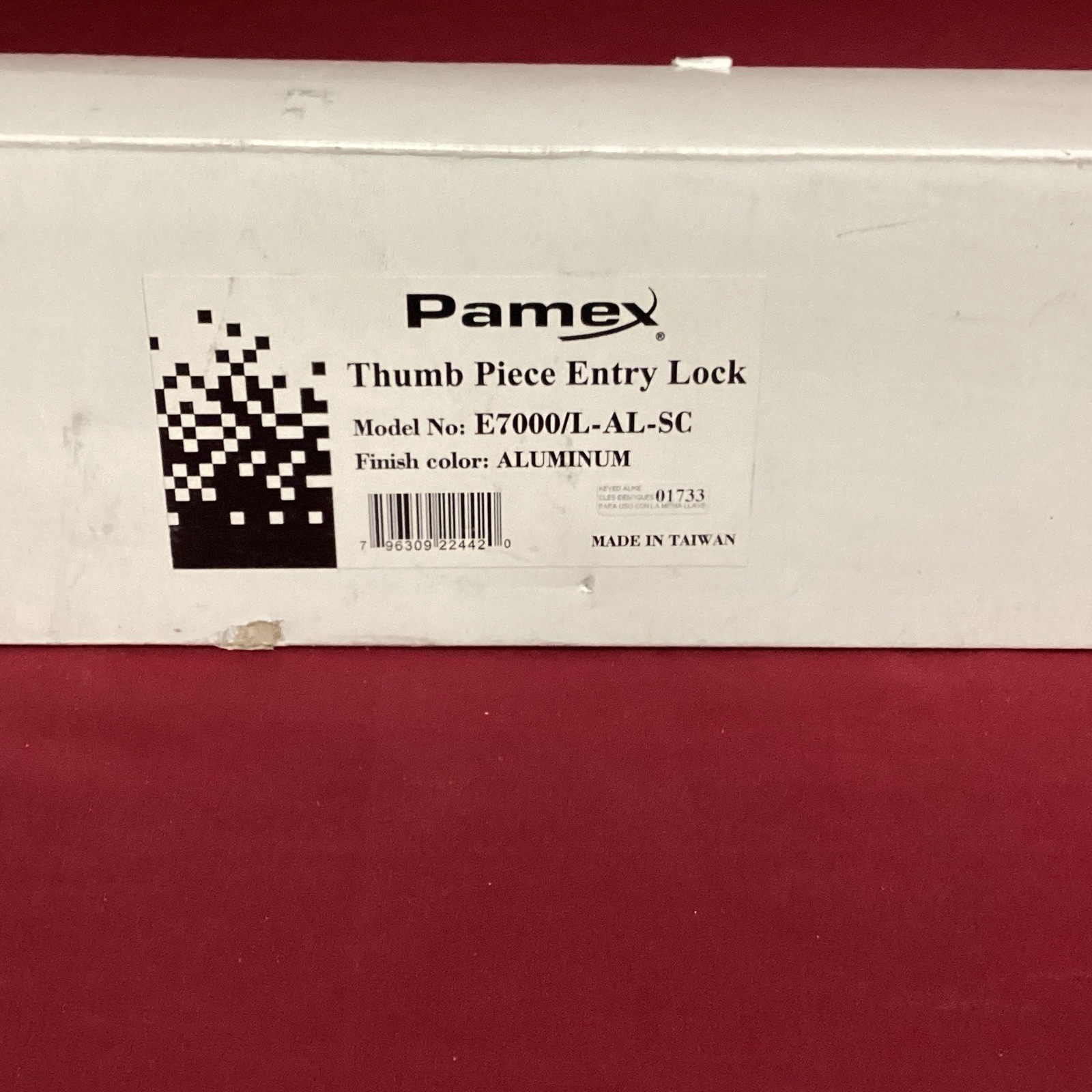 PAMEX E7000/L-AL THUMB PIECE ENTRY LOCK