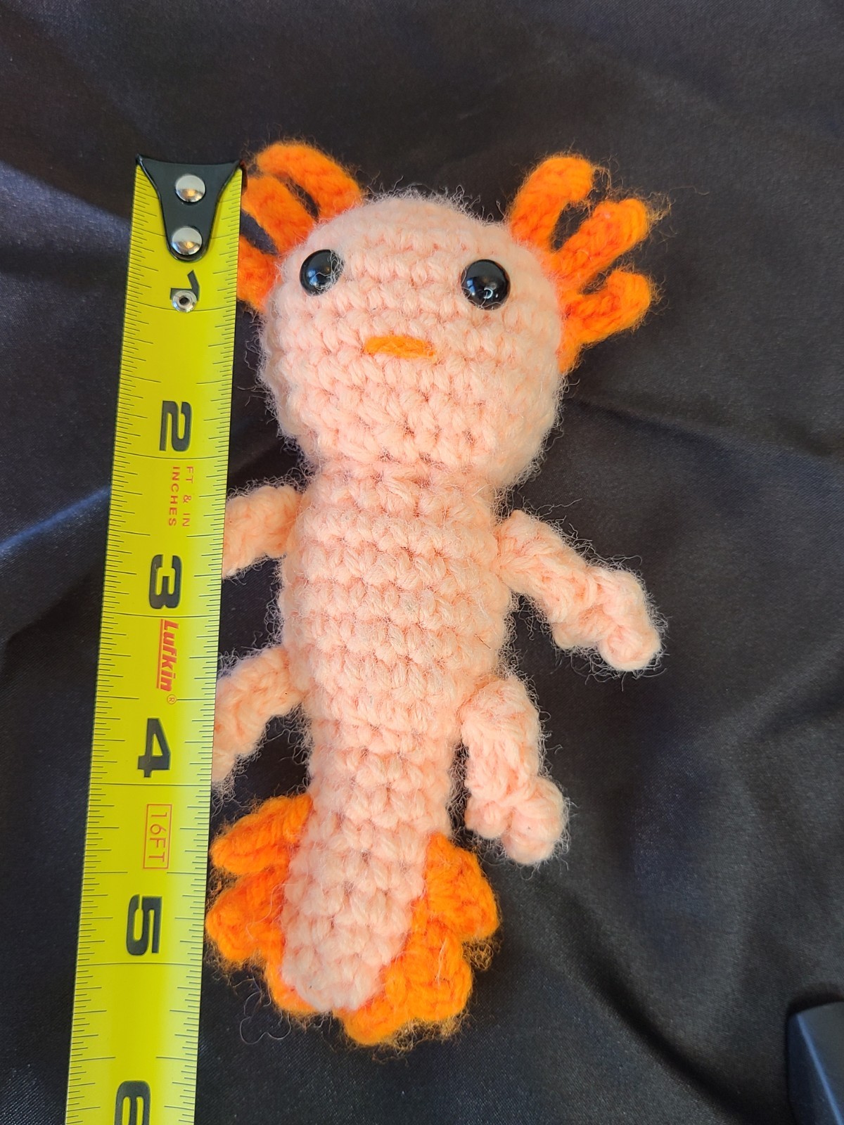 Handmade Crochet Axolotl-Acrylic Yarn Small Cute