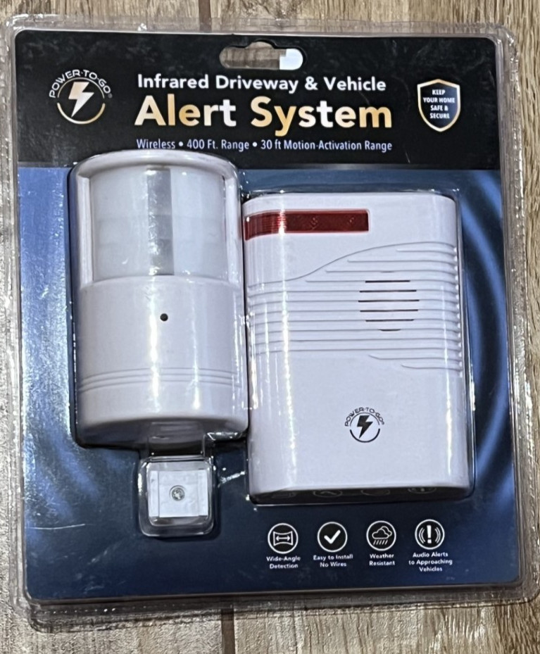 Power To Go Infrared Driveway & Vehicle Alert System Wireless Motion Activated